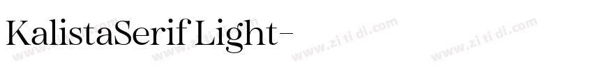 KalistaSerif Light字体转换